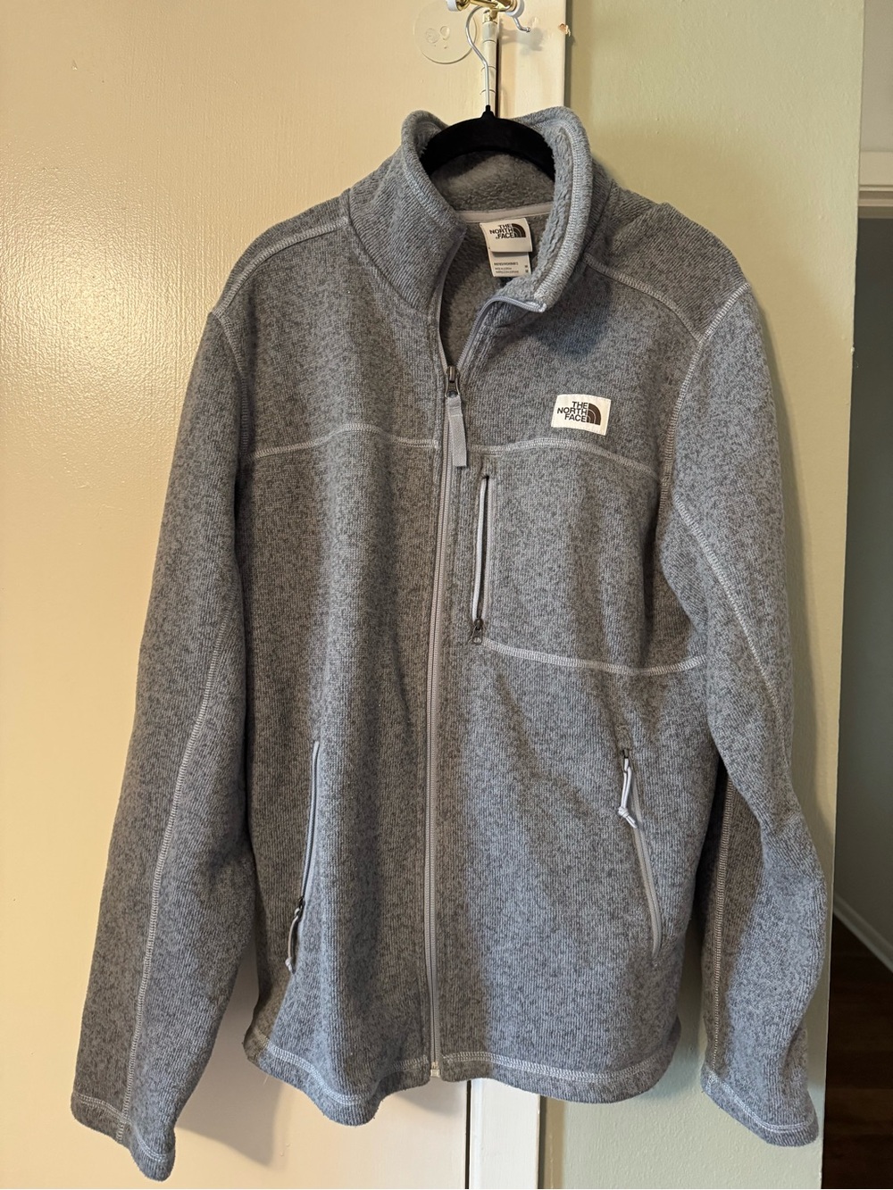 The North Face Light Gray Fleece Zip-Up
